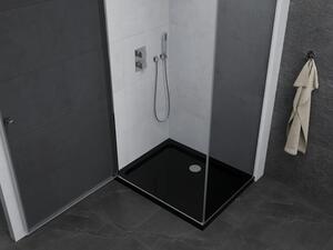 Mexen Pretoria otočný sprchový kout 80 x 120 cm, grafitově černá, Chromovaná + vanička do sprchového