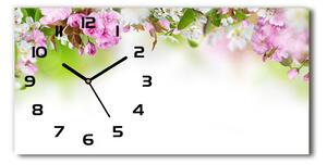 Skleněné hodiny na stěnu Jarní květiny pl_zsp_60x30_f_79458656