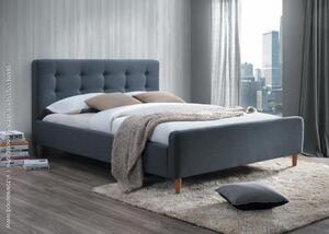 Čalouněná postel CS11652, šedá látka, 160x200 cm