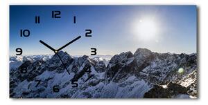 Skleněné hodiny na stěnu tiché Zima v Tatrách pl_zsp_60x30_f_80482542