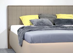 Vysoká čalouněná postel s úložným prostorem BELARONA