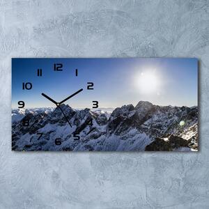 Skleněné hodiny na stěnu tiché Zima v Tatrách pl_zsp_60x30_f_80482542
