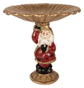 Plastová vánoční dekorace Santa Claus zlatá – 24x19x24 cm