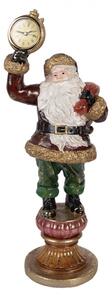 Červená plastová vánoční dekorace Santa Claus – 15x13x39 cm
