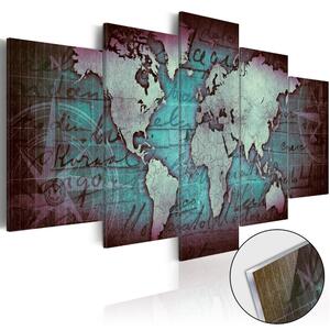 Obraz na akrylátovém skle bronzová mapa - Bronze map - 200x100