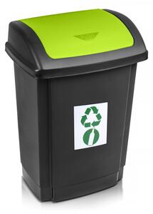 PROHOME - Koš odpadkový ke třídění odpadu 25l zelený