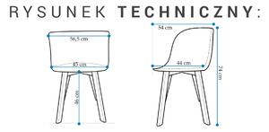 Tutumi, designová židle 45x54x71 cm 1656, černá-hnědá, KRZ-00801