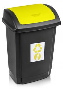 PROHOME - Koš odpadkový ke třídění odpadu 25l žlutý