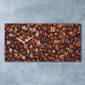 Moderní skleněné hodiny na stěnu Zrnka kávy pl_zsp_60x30_f_80899191