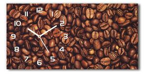 Moderní skleněné hodiny na stěnu Zrnka kávy pl_zsp_60x30_f_80899191