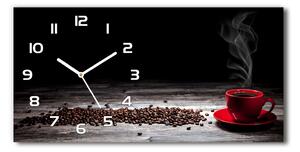 Skleněné hodiny na stěnu Aromatická káva pl_zsp_60x30_f_81178167