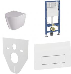 WC SET Geberit DuoFix s WC mísou Amaro + tlačítko Delta 50, bílé + izolační deska