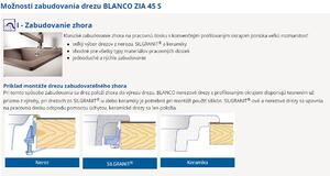 Blanco Zia 45 S, silgranitový dřez 780x500x190 mm, 1-komorový, černá, BLA-526013