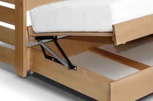 Rozkládací postel s úložným prostorem Doublemax 90x200, masiv buk