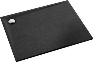 Schedline Libra Black Stone obdélníková sprchová vanička 100x80 cm černá 3SP.L1P-80100/C/ST
