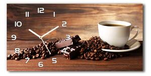Skleněné hodiny na stěnu Káva a čokoláda pl_zsp_60x30_f_81730497