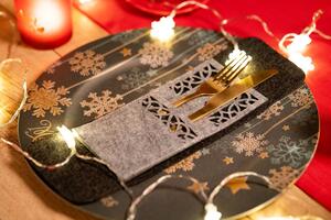 Tutumi, vánoční obal na příbor 4ks KF370-4, šedá, CHR-09515