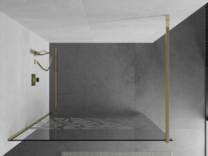 Mexen Kioto sprchová zástěna 70 x 200 cm, Průhledné/Bílý vzor 8 mm, Zlatá