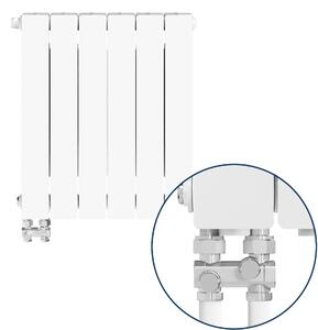 KFA Armatura ADR500 pokojový radiátor 57x48.3 cm podłączenie spodní bílá 763-064-44