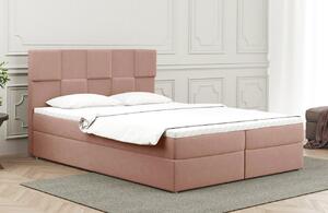 Zvýšená postel boxspring ALMA, s matracemi a topperem