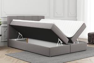 Zvýšená postel boxspring ALMA, s matracemi a topperem