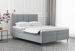 Vysoká postel boxspring ADEL, s matracemi a topperem, 140x200cm