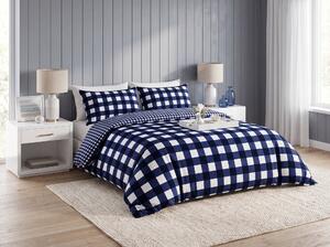 Povlečení z mikrovlákna NAVY GINGHAM modro-bílé Rozměr povlečení: 70 x 90 cm | 140 x 200 cm