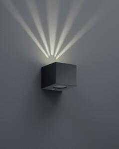 Trio R28222632 LED venkovní ​​nástěnné svítidlo Cordoba 2x2W | 400lm | 3000K | IP44 - horní a spodní osvětlení, černá