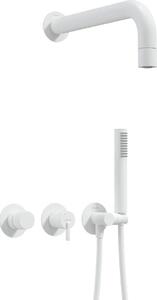 Concealed shower set with hand shower - with horizontal mixer