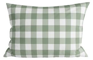 Povlak na polštář z mikrovlákna COUNTRY CHECK 70x90 cm, zeleno-šedý