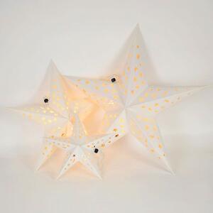 Tutumi, LED podsvícená papírová hvězda 45cm SY-003, bílá, CHR-05003