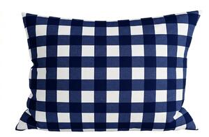 Povlak na polštář z mikrovlákna NAVY GINGHAM 50x70 cm, modro-bílý