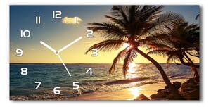 Skleněné hodiny na stěnu Tropická pláž pl_zsp_60x30_f_83274893