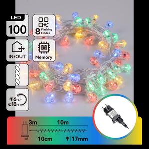 Aigostar - LED Venkovní vánoční řetěz 100xLED/8 funkcí 13m IP44 multicolor