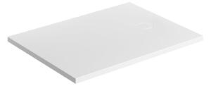 Omnires Aquarock obdélníková sprchová vanička + mřížka 100x90 cm bílá AQUAROCK90-100BM