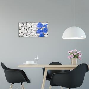 Moderní skleněné hodiny na stěnu Hortensje pl_zsp_60x30_f_83867954