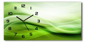 Skleněné hodiny na stěnu Zelené vlny pozadí pl_zsp_60x30_f_84906654