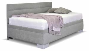 Čalouněná postel Niobe s bočním čelem a úložným prostorem, 140x210 cm