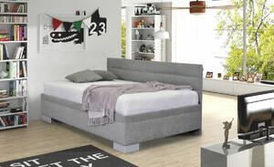 Čalouněná postel Niobe s bočním čelem a úložným prostorem, 90x210 cm