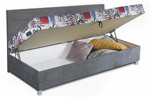 Čalouněná postel jednolůžko VARIANT s bočním čelem