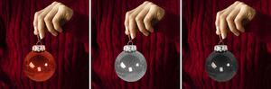 Tutumi, vánoční ozdoby na stromeček 30ks SYSD1688-070, průhledná-červená, CHR-08412