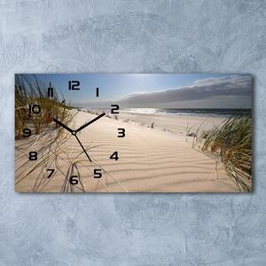 Skleněné hodiny na stěnu tiché Mřežino pláž pl_zsp_60x30_f_84989686
