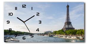 Skleněné hodiny na stěnu Eiffelova věž Paříž pl_zsp_60x30_f_85055031