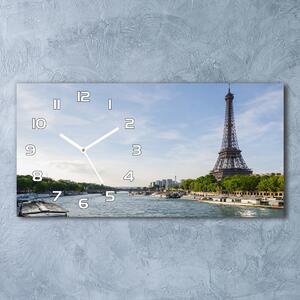 Skleněné hodiny na stěnu Eiffelova věž Paříž pl_zsp_60x30_f_85055031