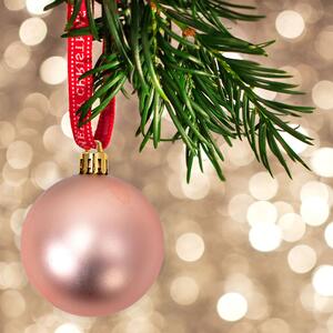 Tutumi, vánoční ozdoby na stromeček 101ks 311437, růžová-zlatá, CHR-02004