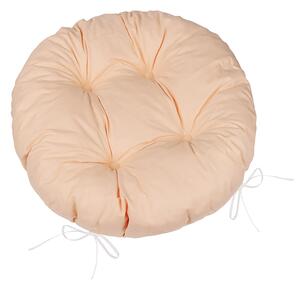 Sedák prošívaný kulatý Adéla 40cm - Kávový