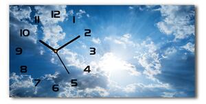 Skleněné hodiny na stěnu Mraky na nebi pl_zsp_60x30_f_85315941