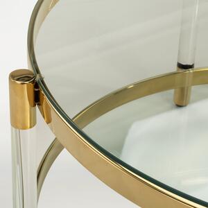 Kulatý stolek se zlatým dekorem ECCONOD