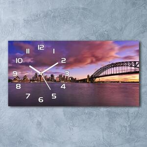 Skleněné hodiny na stěnu tiché Most Sydney pl_zsp_60x30_f_86410877