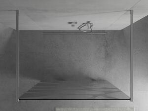 Mexen Kioto volně stojící sprchová zástěna 100 x 200 cm, Průhledné/Bílý vzor 8 mm, Chromovaná
